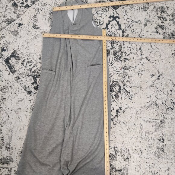 Stradivarius Women's Long Vest Size M Gray Casual Simple Minimalist Outerwear - Picture 4 of 8